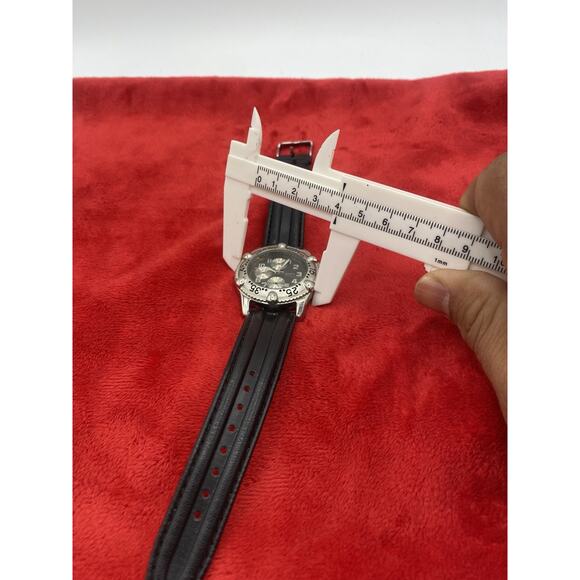 KNX Men's Quartz Watch Stainless Steel Case Brown Leather For Parts Need Repairs - Picture 6 of 10